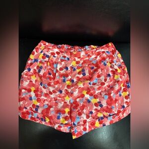 Cato Girls Red Colorful Shorts, size Large 14/16